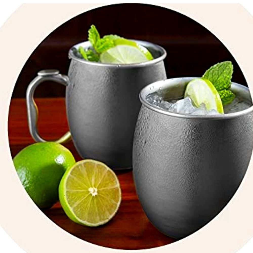 Oggi Set Of 2 Moscow Mule Mug w/Slate Finish